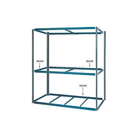 Global Equipment 36 Long Gray Single Rivet Beam RS3